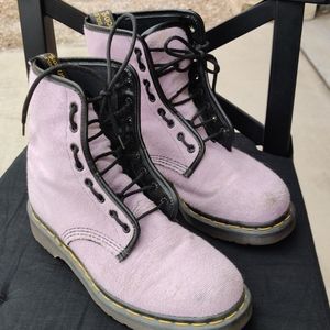 Lavender Terrycloth Original Doc Marten boots
